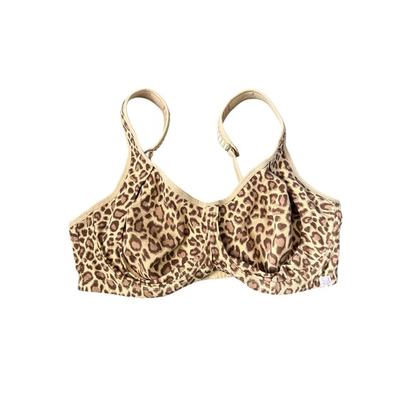 Other - Leopard Print Full Coverage Bra 40DD Maximalist 90s Y2K Retro Soft Glam Lingerie
